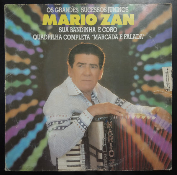 Mario Zan E Sua Bandinha — Os Grandes Sucessos Juninos Quadrilha Completa "Marcada E Falada" (Disco de Vinil LP, usado)