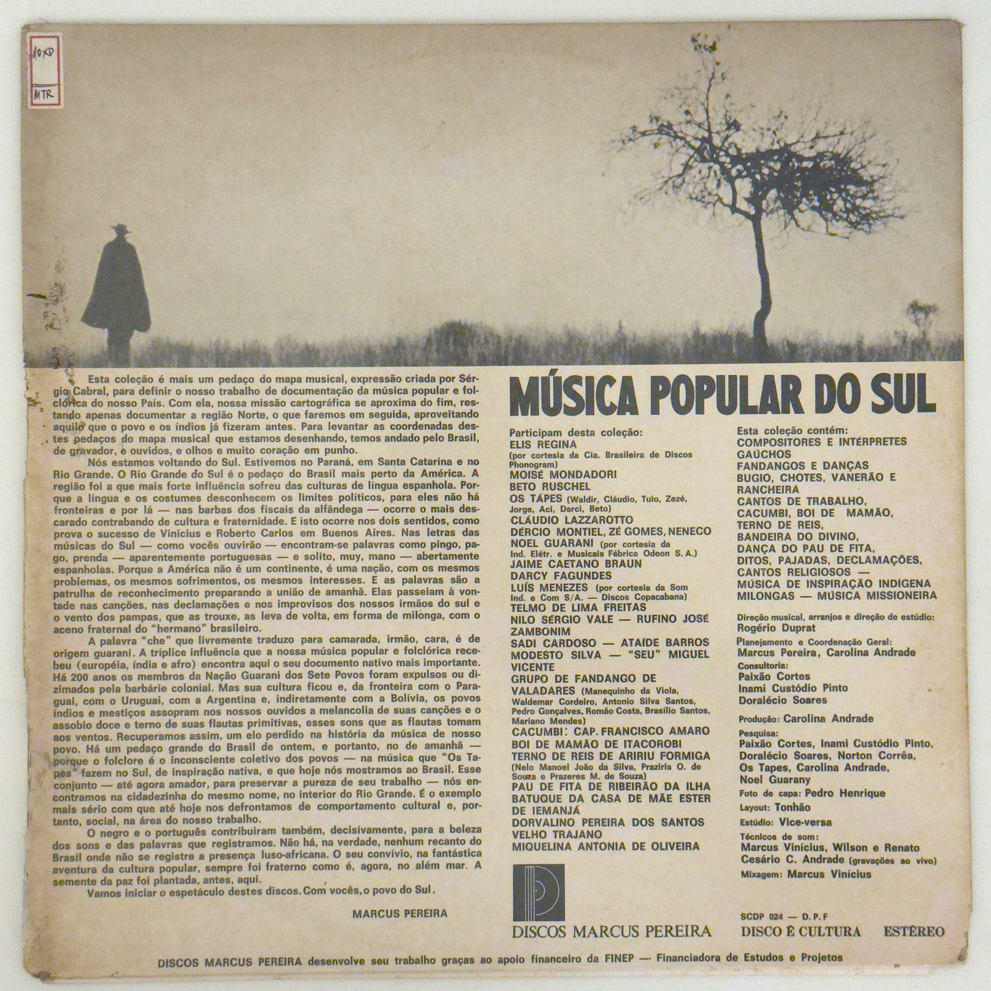 Música Popular Do Sul 1 (LP)