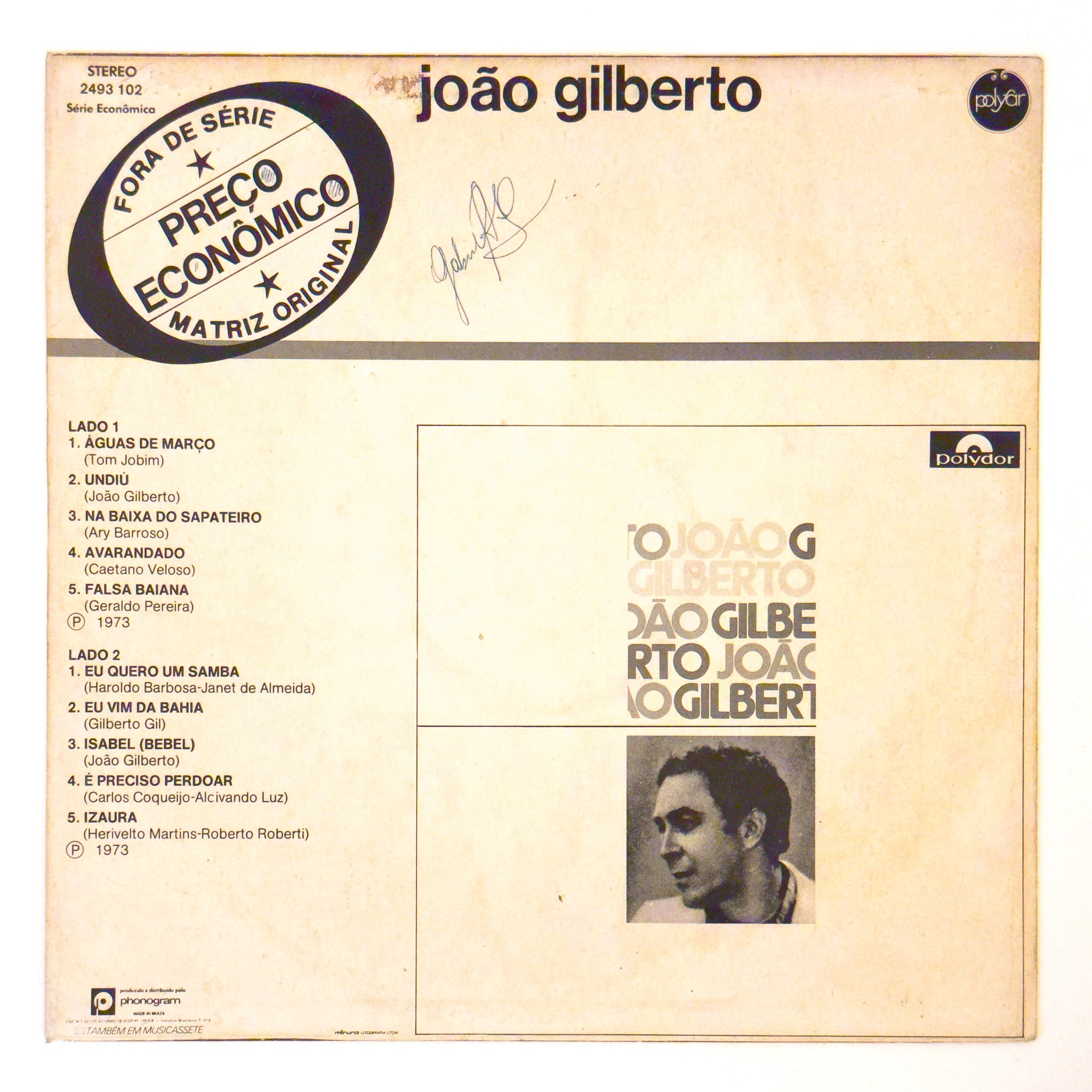 João Gilberto - 1973 (Disco de Vinil LP)