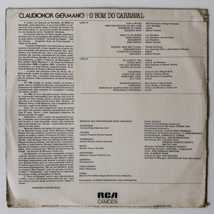 Claudionor Germano — O Bom Do Carnaval (Disco de Vinil LP, usado)