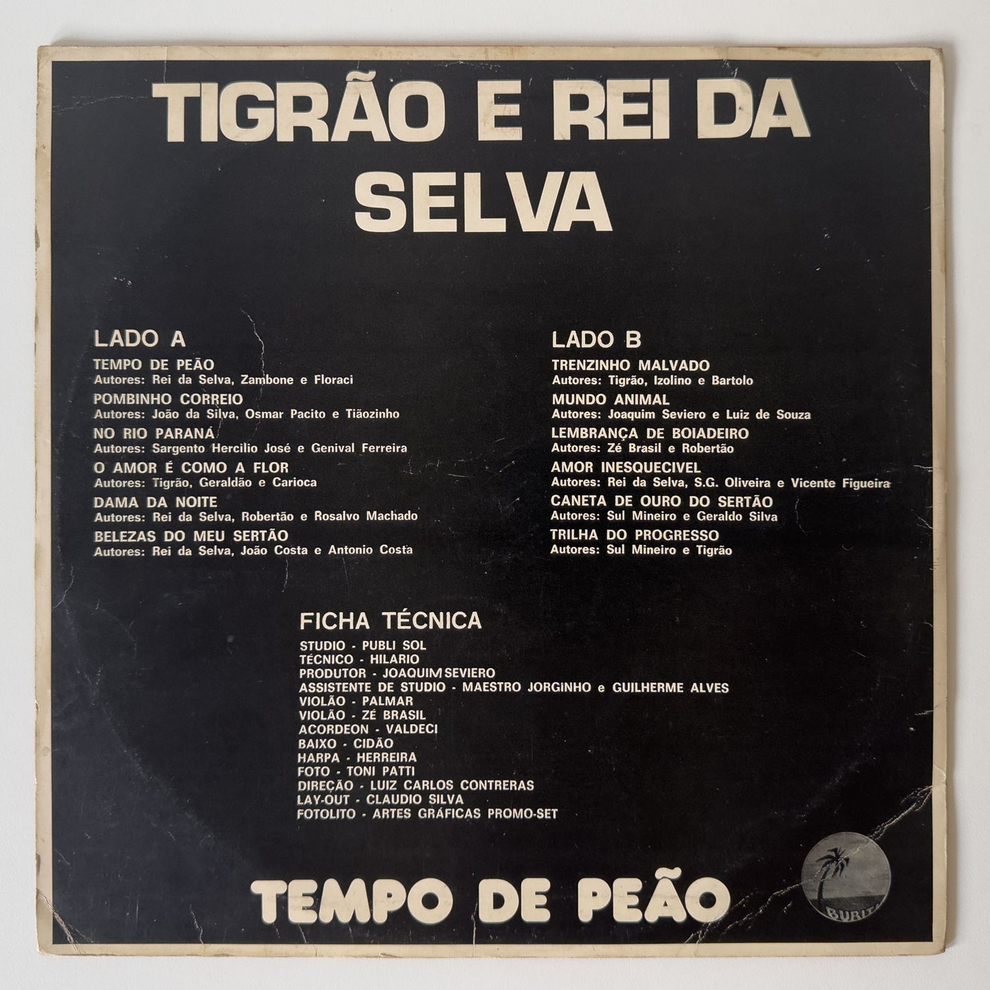 Tigrão e Rei da Selva - Tempo de Peão (LP)