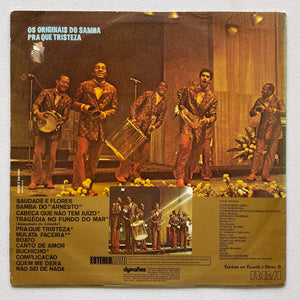Os Originais Do Samba — Pra Que Tristeza (Disco de Vinil LP, usado)