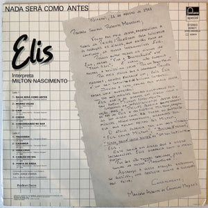Elis Regina — Nada Será Como Antes (Elis Interpreta Milton Nascimento) (Disco de Vinil LP, usado)