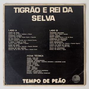 Tigrão e Rei da Selva — Tempo de Peão (Disco de Vinil LP, usado)